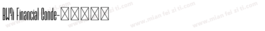 BW7i Financial Conde字体转换